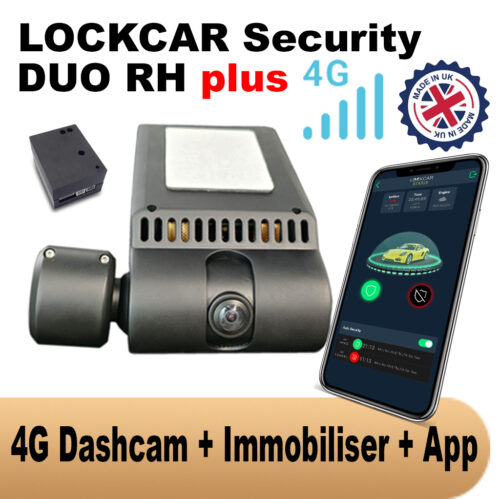 LockCar Duo RH Plus — 4G dashcam immobiliser GPS tracker West Midlands