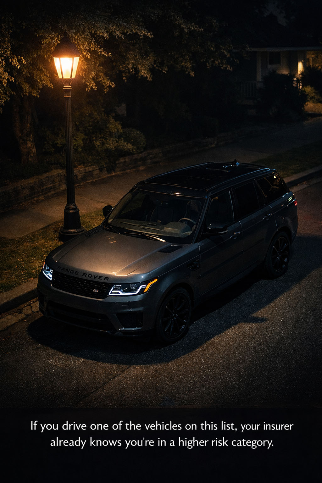 Vehicle at night - higher risk category