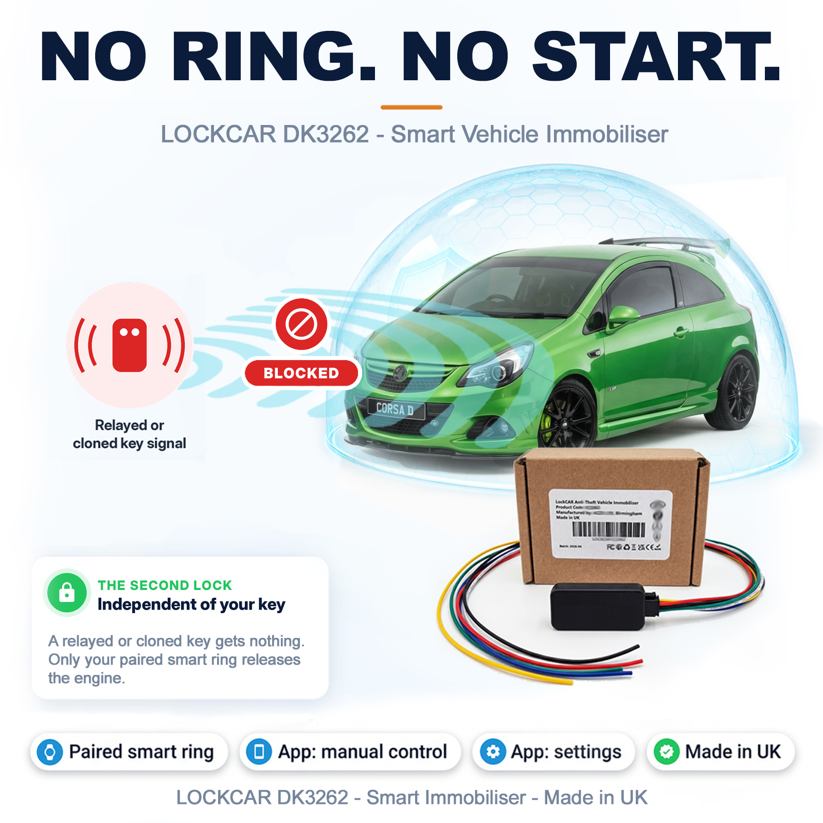 Aftermarket Digital Key Cheap Car Immobiliser Smart Ring Hidden Engine Block UK - Image 4