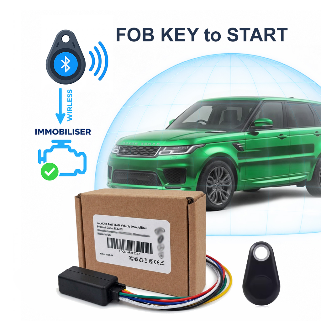 Range Rover on a driveway protected by a LockCar tag key fob immobiliser