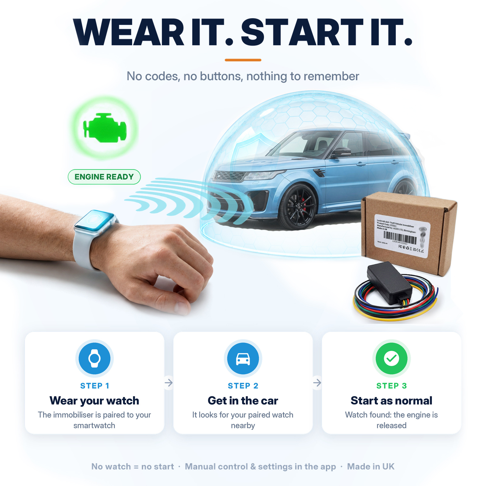 Keyless relay theft protection for a car parked on a driveway while the key is indoors
